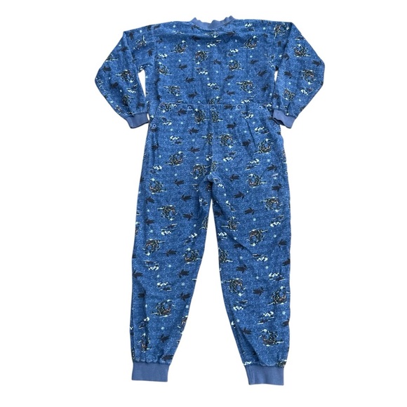 Vtg Flannel Northern Reflections One Piece Pajamas Adult Large Open Backside - Picture 2 of 14